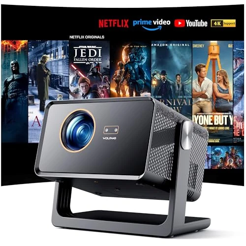 Offre limitée : WOLFANG 28000 Lumens Videoprojecteur 4K【Netflix Officiel & Autofocus/Correction Trapézoïdale】, Retroprojecteur WiFi 5G avec Bluetooth 5.2, Pivotant 180°, Projecteur Home Cinéma de 169.99 € à 169.99 € (0.00% de remise)