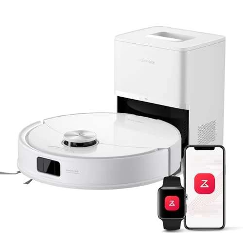 roborock Q10 S5+ Robot Vacuum Cleaner with Mop Function, 10,000 Pa HyperForce Suction Power, Dual Anti-Tangle System, Auto Lifting Moping, Ideal for Pet Hair, Carpets, Hard Floors (White)