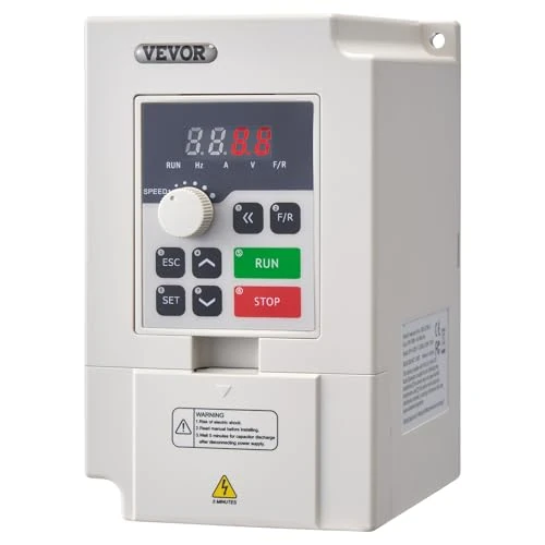 Offerta a tempo: VEVOR Azionamento a Frequenza Variabile VFD 3HP 2,2KW 5A Ingresso Trifase CA 380V Uscita Trifase CA 0-380V, Ingresso 50/60Hz, Uscita 0-2000Hz VFD per Controllo Velocità Motore Mandrino - 0.00% da 98.90 € a 98.90 €
