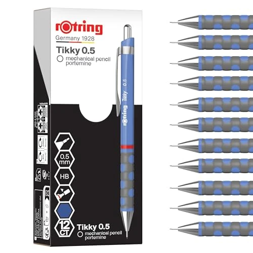 Limited offer: rOtring Tikky Mechanical Pencil | HB 0.5 mm | Iris (blue) Barrel | Lightweight with Rubberised Grip | 12 Count from 34.67 EUR to 34.67 EUR (save 0%)