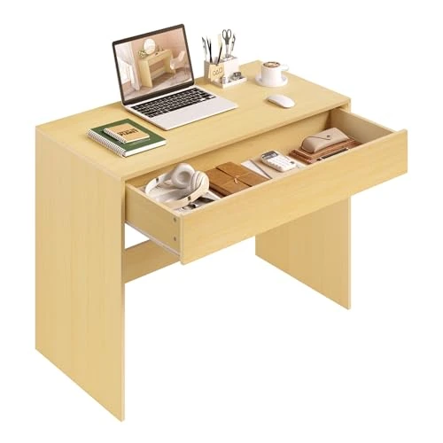 Offerta a tempo: eSituro Scrivania Computer con Cassetto 100x50cm, Scrivania per Ufficio e Studio, Tavolo per Camera da Letto Moderna Minimalista, Tavolo da scrittura per Bambini, Rovere - 36% da 66.99 € a 42.74 €