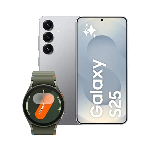 Offerta a tempo: Samsung Galaxy S25 con Galaxy Watch7 40mm BT Green, Smartwatch Fitness Tracker, Smartphone AI con 3 anni di Garanzia del produttore, RAM 12GB, 128GB, Silver shadow - 32% da 1128.00 € a 771.00 €