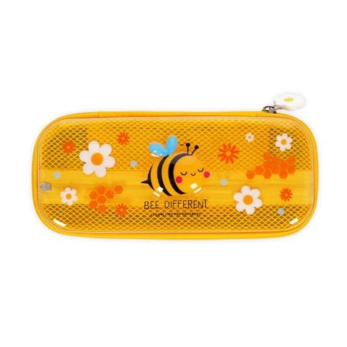 Offerta a tempo: Legami - Astuccio Wonderwow, Tema Bee, 2 Scomparti e Portapenne interno, Scomparto interno con Tessuto a Rete, Chiusura a Zip, 23x11x5 cm — 65% da 12,95 € a 4,50 €