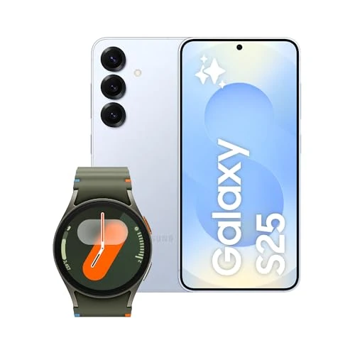 Offerta a tempo: Samsung Galaxy S25 con Galaxy Watch7 40mm BT Green, Smartwatch Fitness Tracker, Smartphone AI con 3 anni di Garanzia del produttore, RAM 12GB, 256GB, Icyblue - 20% da 1188.00 € a 945.89 €