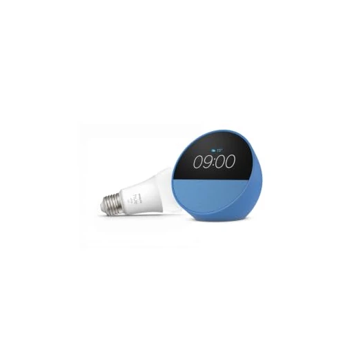 Offerta a tempo: Echo Spot (Ultimo modello) con Alexa+, Blu Oceano + Philips Hue White Lampadina LED Smart (E27), Bundle Illuminazione Intelligente con Controllo Vocale - 42% da 112.58 € a 64.99 €