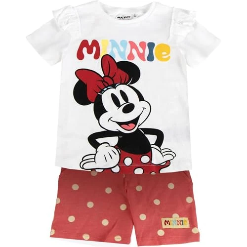 CERDÁ LIFE'S LITTLE MOMENTS Stitch Pajama Pyjamas Set for Girls and Girls, Minnie Coral, 4 Years