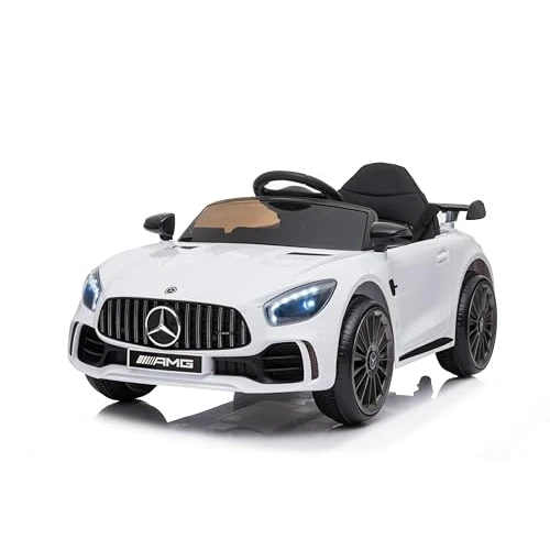 Oferta limitada: Baroni Toys Mercedes AMG Sport Coche Eléctrico para Niños Baby Car Full Optional, Coche Teledirigido Asiento de Plástico, Puertas Abatibles, Motor de 12 V, Carga de hasta 25 kg 1-4 Años, Blanco de 149.99 € a 149.99 € (ahorro 0.00%)