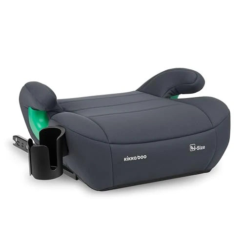 KikkaBoo Rehausseur Voiture Enfant ISOFIX i-POP, i-Size 125-150 cm, Groupe 3, 7-12 Ans, 22-36 kg, Siège Auto, Gris
