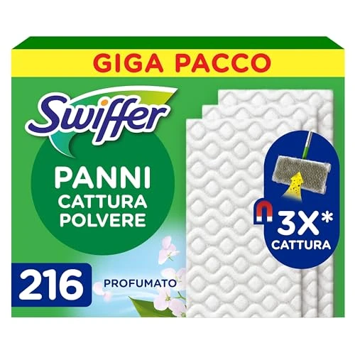 Swiffer 216 Pieces Dust Refills for Broom Dust Capture and Traps (18 x 12)