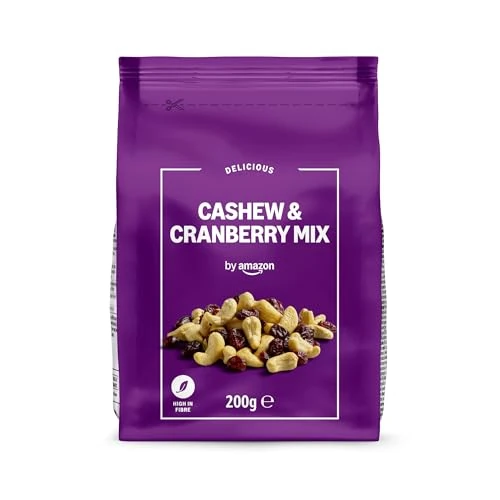 Limited-time offer: by Amazon Cashew & Cranberry Mix - 200g from 1.98 £ to 1.98 £ (save 0.00%)