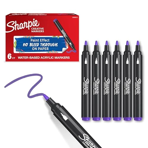 Offre limitée : Sharpie Marqueurs Créatifs feutres acrylique | Pointe ogive | Feutres de coloriage adulte à base d’eau idéal pour coloriage mystèrescrapbookingdessineretc. | Lilas | Lot de 6 de 16.26 € à 16.26 € (0.00% de remise)