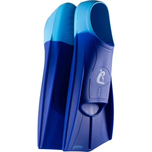 Limited-time offer: CRESSI Vera Fins Blue/Azure XL-Unisex 100% Silicone Short Fins Closed Shoe Design, for Swimming, Open Water Training, Swimming Pool, Snorkelling, Diving, Blue/Azure, XL (EU 45/47) from 39.99 GBP to 39.99 GBP (save 0%)
