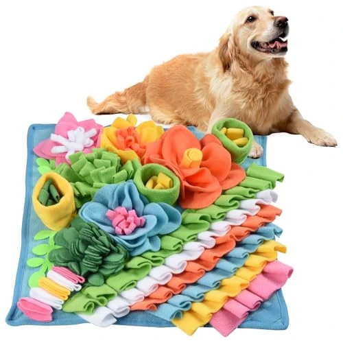 Limited offer: Romon Sniffing Rug for Dogs - 40 x 40 cm, Sniffing Mat as Intelligence Toy for Dogs, Puppies & Cats, Dog Toy with Non-Slip Underside, Washable & Foldable from 17.99 EUR to 12.06 EUR (save 33%)