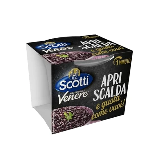 Offerta a tempo: Riso Scotti Apri Scalda e Gusta Venere, Cup di Riso Italiano Monoporzione, Pronto in 1 Minuto, 200g - 50% da 1.99 € a 1.00 €