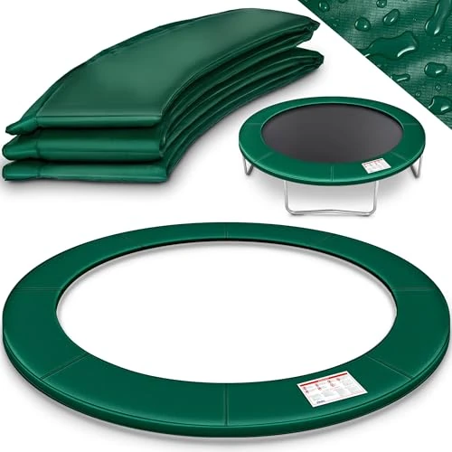 Zeitlich begrenztes Angebot: KIDUKU Trampolin Randabdeckung | Ø 244cm 305cm 366cm 427cm | reißfest | 100% UV-beständig Federabdeckung Randschutz (Grün, 244 cm) von 36.79 € auf 36.79 € (0.00% Rabatt)