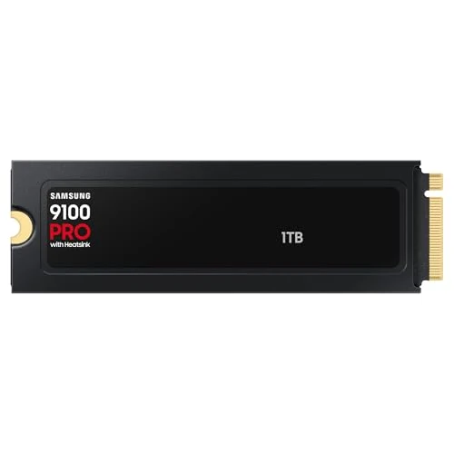 Offerta a tempo: Samsung Memorie MZ-VAP1T0CW 9100 PRO SSD Interno con Dissipatore di Calore da 1TB, PCIe 5.0 x4, NVMe 2.0, SSD Progettato per Professionisti e Gamer, Compatibile con PC e Playstation 5 - 42% da 399.90 € a 229.99 €