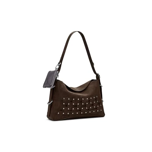 Desigual borsa a tracolla New Patch 2 Shoulder Bag Chocolate marrone scuro