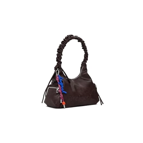 Offerta a tempo: Desigual borsa a tracolla Montville Half Logo Shoulder Bag Chocolate marrone scuro - 50% da 79.95 € a 39.98 €