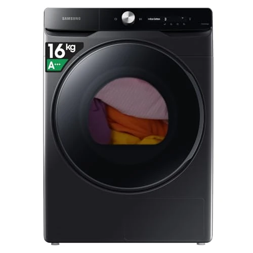 Offerta a tempo: Samsung Asciugatrice DV16DG8600BVU3, 16 kg, Pompa di Calore, Wifi, AI Dry, Programma Igienizzante, Carica Frontale, 68,6L x 98,4H x 84,4P cm - 17% da 1053.00 € a 872.10 €