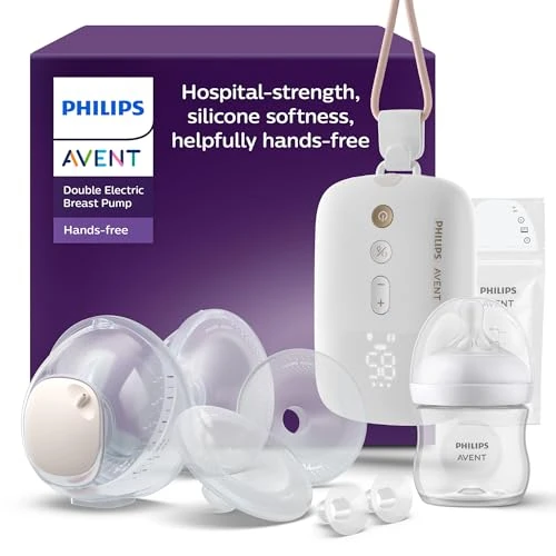 Offerta a tempo: PHILIPS Avent tiralatte elettrico doppio a mani libere, con motore di qualità ospedaliera, che imita il ritmo di suzione del bambino, estrazione fino a 85 volte al min, 2 vasetti, SCF547/11 - 29% da 279.99 € a 199.99 €