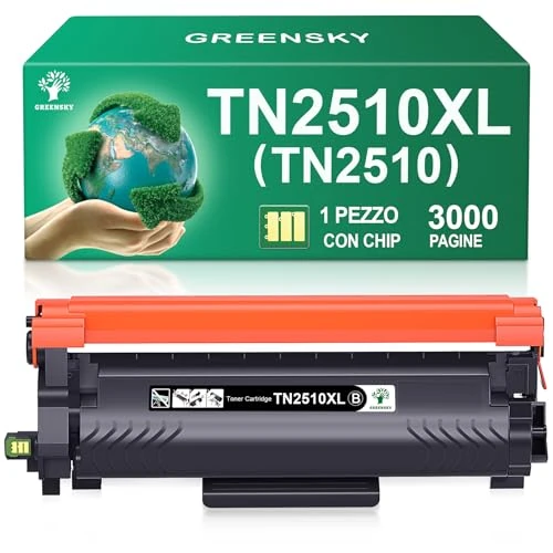 Oferta ograniczona: GREENSKY TN2510XL Kaseta z tonerem TN2510 Kompatybilny z Brother TN-2510XL o wysokiej wydajności dla Brother DCP-L2627DWE L2660DW MFC-L2860DWE L2800DW L2860DW L2827DWXL L2827DW L2827DWE (2 Czarny z 199.00 EUR na 199.00 EUR (znizka 0%)