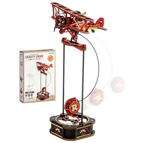 Oferta limitada: ROKR Puzzle 3D Madera Avión, Maquetas para Construir Adultos Capitán del Cielo, Columpio de Gravedad Decoración, Regalos para Adultos y Niños, Sky Captain MCD01 de 24.99 EUR a 19.99 EUR (ahorro 20%)