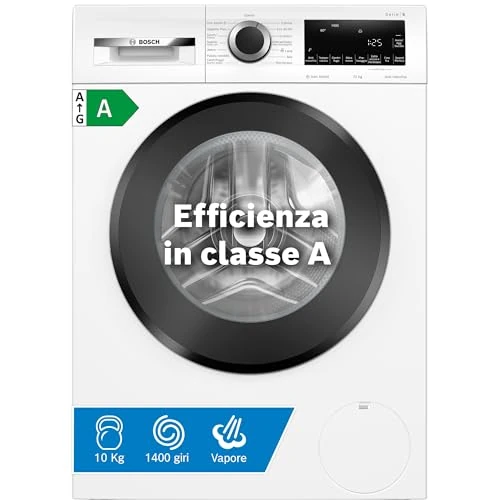 Offerta a tempo: Bosch WGG254Z0II Serie 6 Lavatrice a carica frontale, 10 kg, 1400 giri, Classe energetica A, motore inverter con 10 anni di garanzia, riduce le pieghe e facilita la stiratura, Bianco, 60 Cm - 15% da 649.00 € a 549.00 €