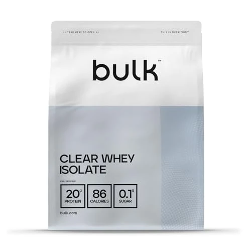 Offerta a tempo: Bulk Clear Whey Isolate, Bomba alla Ciliegia, 80 porzioni, 20g di proteine a rapido assorbimento, Basso contenuto di zuccheri, Frullato proteico leggero e fruttato - 16% da 112.99 € a 94.99 €