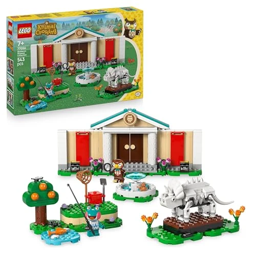 Zeitlich begrenztes Angebot: LEGO Animal Crossing - Eugens Museumssammlung - Interaktives Spielset mit Eugen & Liliane Minifiguren, Dinosaurierfossilien & Zubehör - Gamer Geschenk für Mädchen & Jungen ab 7 Jahren - 77056 von 79.99 € auf 61.97 € (23% Rabat