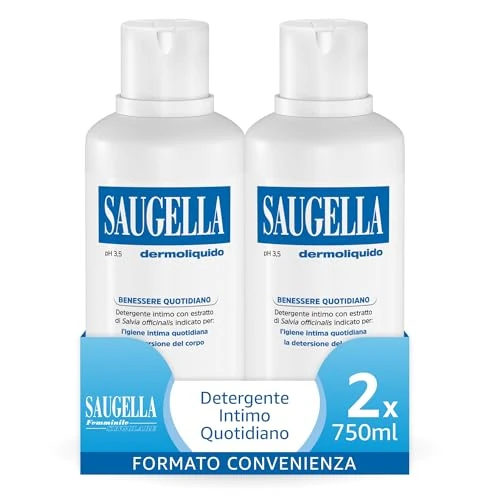 Offerta a tempo: Saugella Dermoliquido Detergente Intimo Quotidiano, pH 3.5 — 5% da 19,17 € a 18,22 €