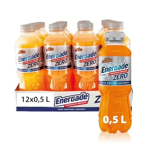 Offerta a tempo: Energade, Bevanda Reintegrante 12x0,5L, Gusto Arancia, Zero Zuccheri Aggiunti, Con Sali Minerali, Perfetta Per L'Attività Fisica, Formato On-the-Go per Idratazione Quotidiana - 0.00% da 12.00 € a 12.00 €