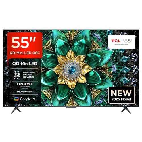 Beperkte aanbieding: TCL 55 inch 55Q6C QLED Mini LED-tv, 4K HDR Premium, Dolby Vision IQ & Atmos, Onkyo 2.1, Smart Google TV, Game Master, 144Hz Motion Clarity Pro, AMD FreeSync Premium Pro, HDMI 2.1, AirPlay 2 van 840.75 EUR naar 840.75 EUR (besparing 0%)