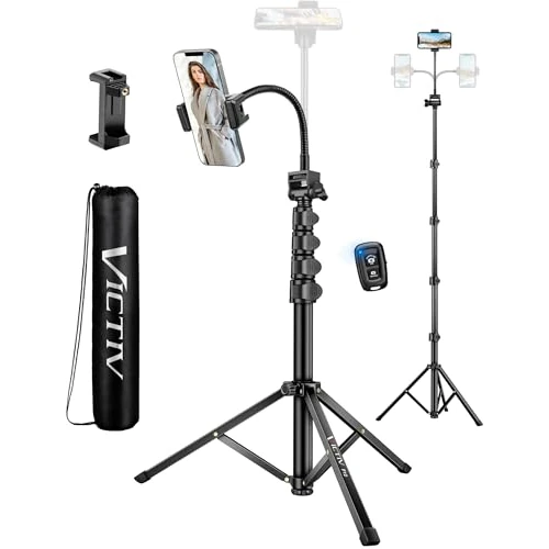 Offre limitée : Victiv 197cm Haute Trépied Smartphone, Trépied Téléphone Flexible Aluminium de 24.29 € à 24.29 € (0.00% de remise)