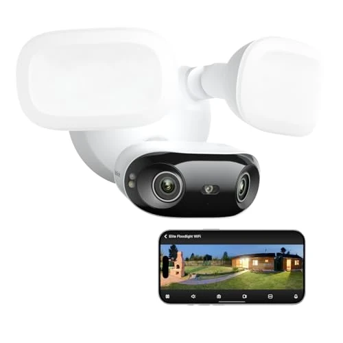 Offerta a tempo: Reolink 4K Telecamera WiFi Esterno 180°, WiFi 6 Dual-Band 2,4/5GHz, Videocamera Sorveglianza con Doppio Obiettivo, AI Video Search Locale, Rilevamento AI, Compatibile con Alexa, Elite Floodlight WiFi - 0.00% da 239.99 € a 239.99 €