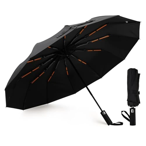 Tijdelijke aanbieding: Romon Automatische paraplu, winddicht, compact en uv-bescherming, ideaal voor reizen, bescherming tegen regen en zon van 23.57 € naar 23.57 € (0.00% korting)