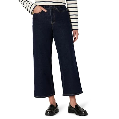 Offre limitée : Amazon Essentials Jean Jambes Larges, Taille Haute et Faible Élasticité Femme, Rincé, 40-42 de 23.37 € à 22.20 € (5% de remise)