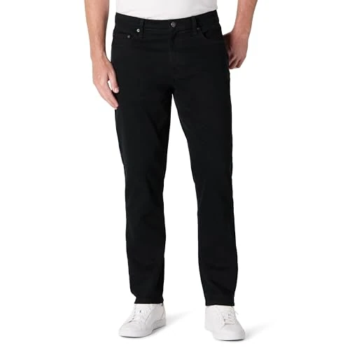 Amazon Essentials Jeans dal Taglio Sportivo Leggermente Elasticizzati Uomo, Nero, 30W / 32L