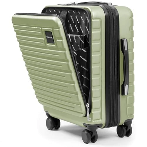Limited-time offer: Travely Cabin Suitcase 55x40x23cm - Expandable 20 Inch Suitable for Ryanair - 41-50L Including TSA Lock - Carry on - 10kg Suitcase, Cabin case, Hardshell from 64.99 £ to 54.99 £ (save 15%)