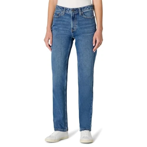 Offerta a tempo: Amazon Essentials Jeans a Vita Alta a Gamba Dritta Donna, Blu Medio Vintage, 46-48 Corto - 0.00% da 13.25 € a 13.25 €
