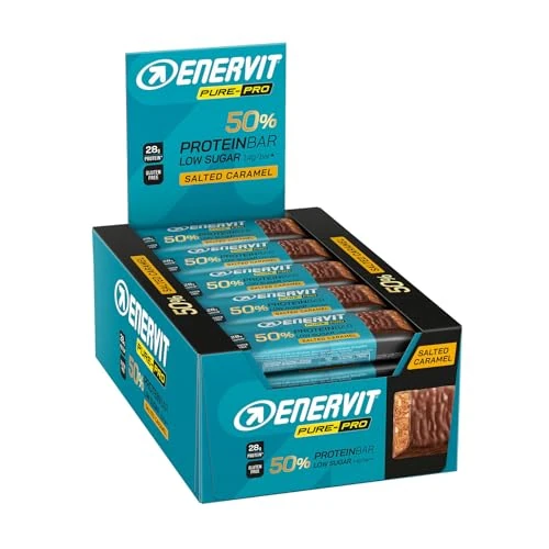 Offerta a tempo: Enervit Pure-Pro Protein Bar 50% Salted Caramel, Barrette Proteiche Senza Zucchero e Senza Glutine — 23% da 81,00 € a 62,75 €