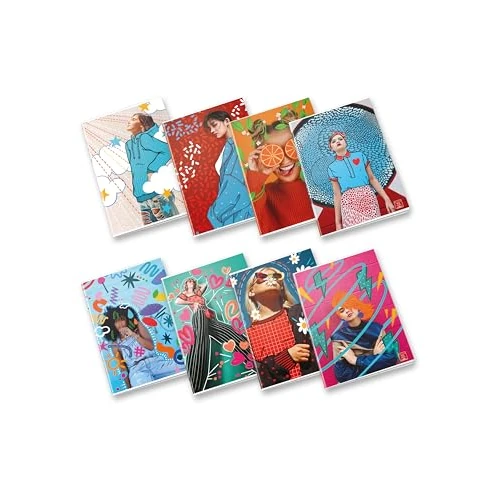 Limitiertes Angebot: Pigna, Maxi Notizbuch Draw in My Life, A4 21x29,7 cm, 80 Seiten + Deckblatt, 80 g/m² Papier, innen 1R, liniert für Mittel- und Oberstufe, sortierte Einbände, 10 Stück von 12.00 EUR auf 12.00 EUR (Spare 0%)
