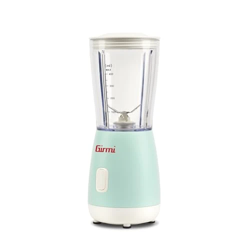 Girmi FR06 Blender, 170 W, Capacity 400 ml, 4 Stainless Steel Blades, Pulse Function, Graduated Cup, Safety System, Easy to Clean