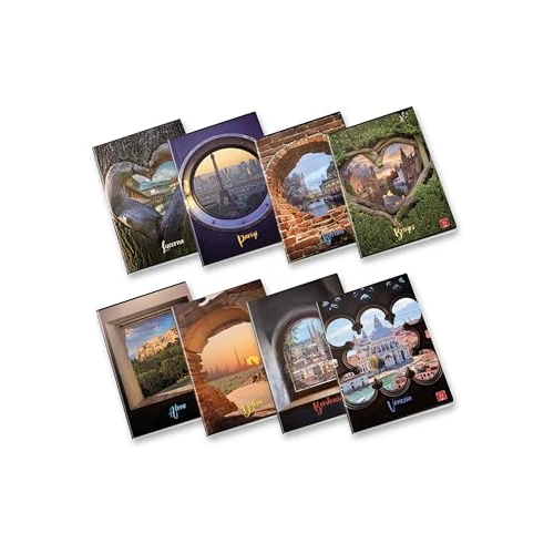 Limited-time offer: Pigna, Maxi Notebook Special View A4 21 x 29.7 cm 80 Pages + Cover Sheet 80gsm Paper Inside 0B Rows for Third Grade Assorted Covers Pack of 10 from $15.61 to $15.61 (save 0.00%)
