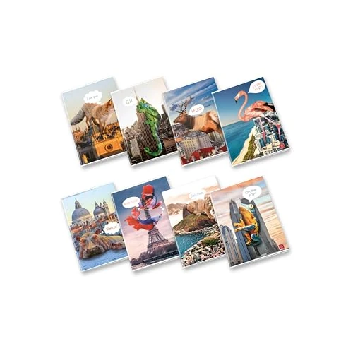 Limited-time offer: Pigna, Maxi Notebook Arrive the Giants, A4 21 x 29.7 cm, 80 Pages + Lapel, 80 g/m² Paper, 4 M Interior, 4 mm Square, Assorted Covers, 10 Pieces from 20.48 GBP to 20.48 GBP (save 0%)