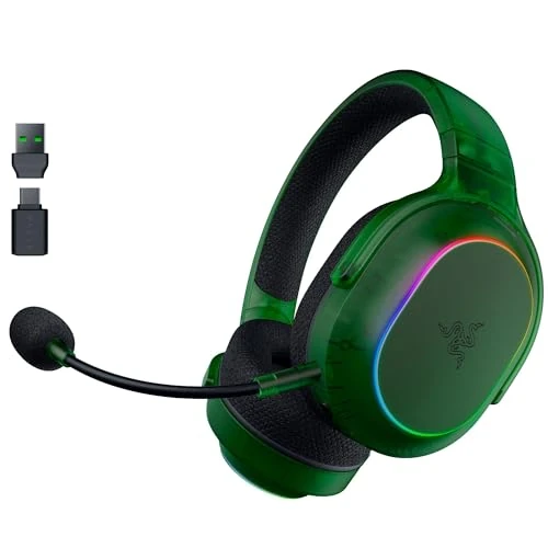 Razer Barracuda X Phantom Green Editon - Auriculares inalámbricos para Juegos multiplataforma (285 g, Controlador Triforce de 40 mm, HyperSpeed inalámbrico Dual y Bluetooth) Phantom Green