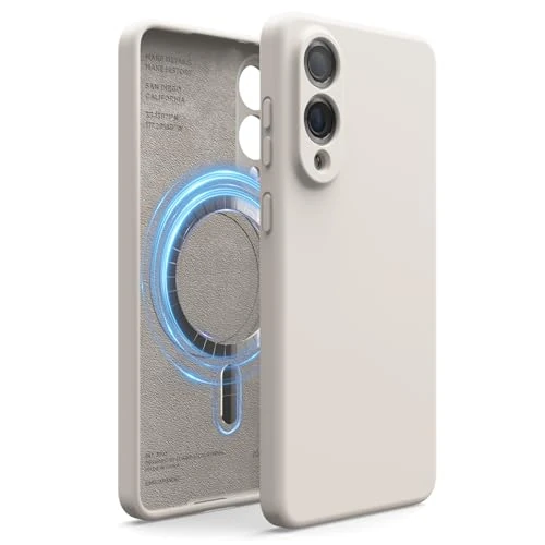 Offerta a tempo: elago Custodia in Silicone Magnetico Compatibile con Samsung Galaxy S25 Edge, Vestibilità Slim, Antiurto, Protezione per La Fotocamera Posteriore, Supporto per La Ricarica Wireless (Pietra Beige) - 20% da 19.99 € a 15.99 €