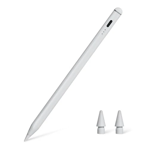 Amazon Basics - Stylus Pencil Compatibile con iPad (Generazione 2018 o Successiva), Penna con Rifiuto del Palmo