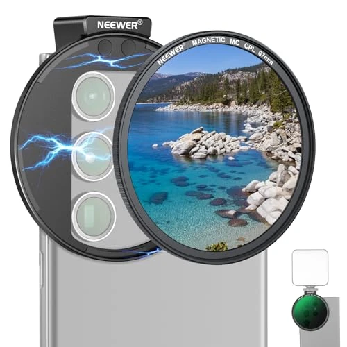 Limited-time offer: NEEWER 67mm Magnetic CPL Filter, Circular Polarizing Filter with Cold Shoe Camera Lens Clip, Photography Accessories Compatible with Samsung Galaxy Android from 40.99 £ to 40.99 £ (save 0.00%)