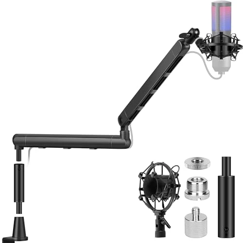 Limited offer: CAHAYA Stand Arm Microphone Table – Multi-directional Adjustment Folding Metal Load Capacity 2500g for Podcasting and Streaming from 49.99 USD to 42.49 USD (save 15%)