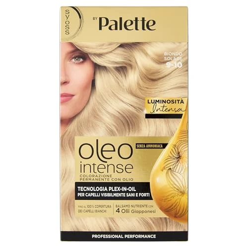 Syoss Oleo Intense by Palette Lot de 3 colorations permanentes pour cheveux blancs 9-10 Blond soleil